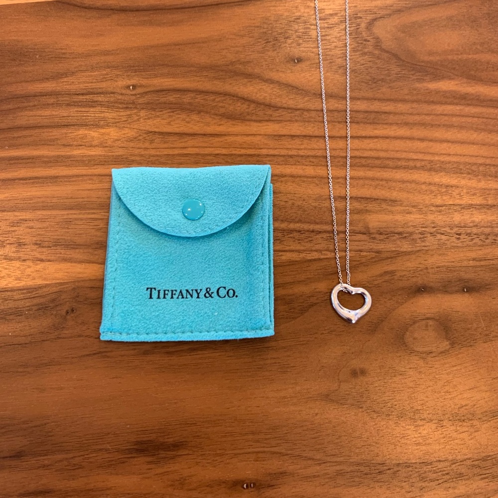 Tiffany & Co. Open Heart Pendant Necklace